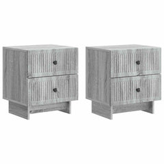 vidaXL Bedside Cabinet 2 pcs Grey Sonoma 43 x 34.5 x 47.5 cm 2