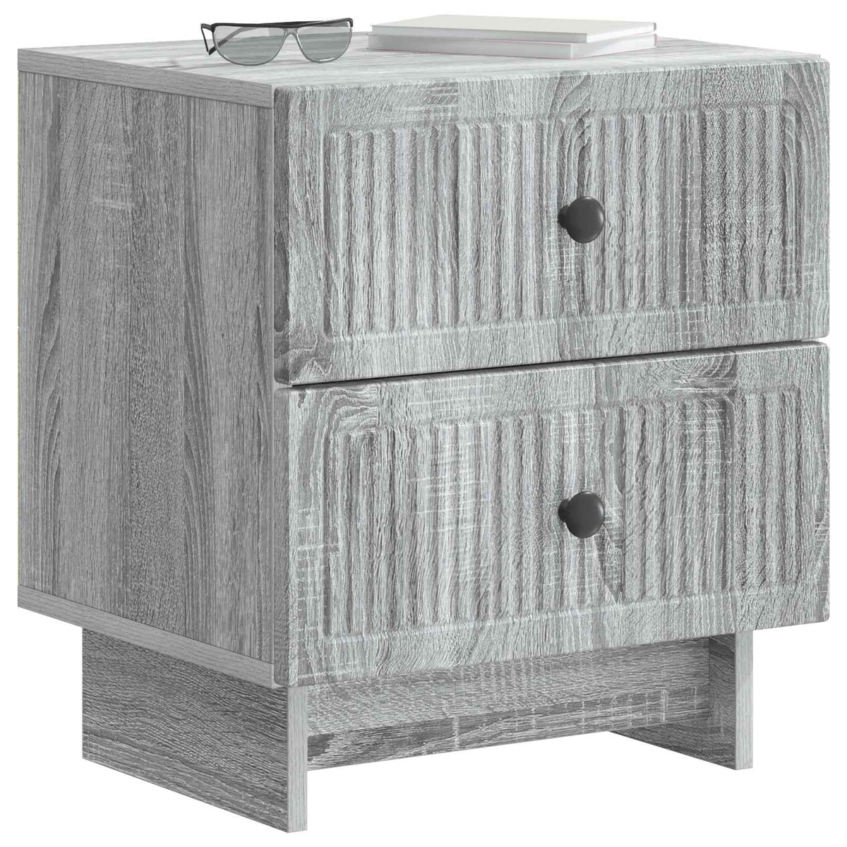 vidaXL Bedside Cabinet 2 pcs Grey Sonoma 43 x 34.5 x 47.5 cm 3