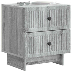 vidaXL Bedside Cabinet 2 pcs Grey Sonoma 43 x 34.5 x 47.5 cm 3
