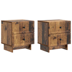 vidaXL Bedside Cabinet 2 pcs Old Wood 43 x 34.5 x 47.5 cm 2