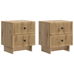 vidaXL Bedside Cabinet 2 pcs Artisan Oak 43 x 34.5 x 47.5 cm 2