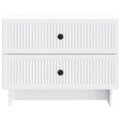vidaXL Bedside Cabinet White 62 x 34.5 x 47.5 cm Engineered Wood 5