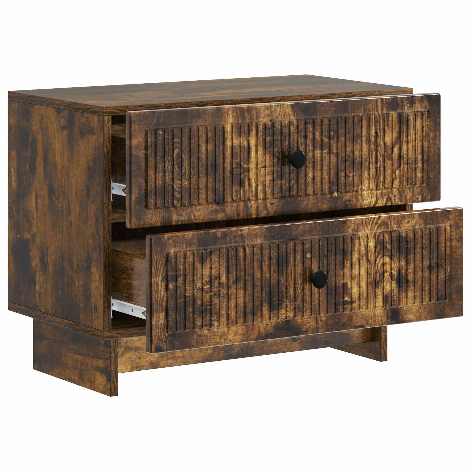 vidaXL Bedside Cabinet Smoked Oak 62 x 34.5 x 47.5 cm Engineered Wood 4