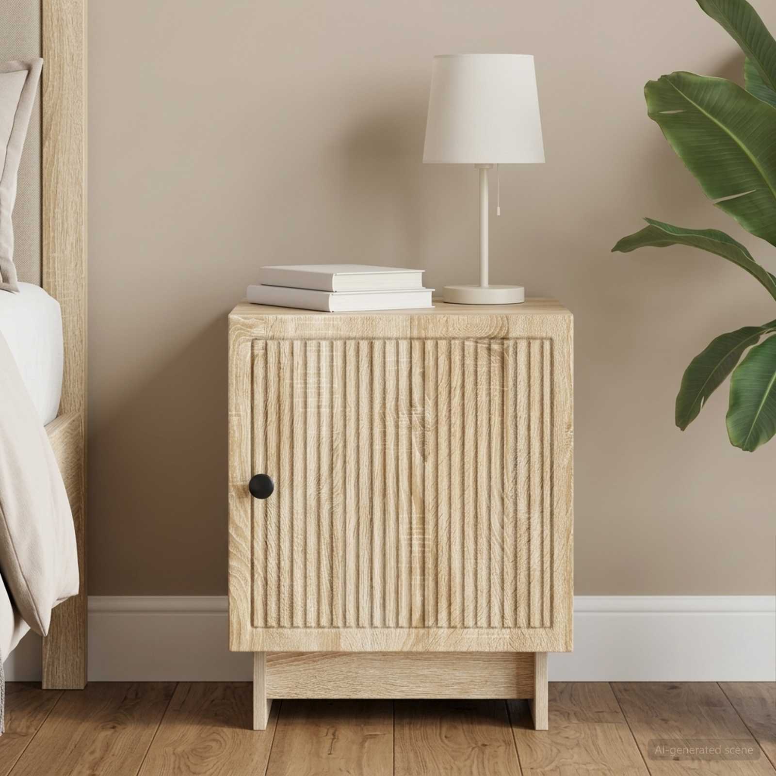 vidaXL Bedside Cabinet Sonoma Oak 43 x 34.5 x 50 cm Engineered Wood 1