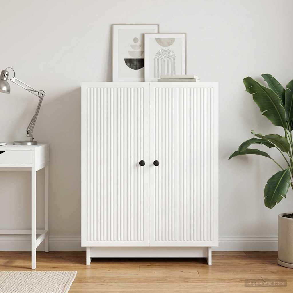 Sideboard 66 x 34.5 x 90 cm Engineered Wood White