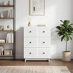 Drawer Cabinet White Engineered Wood, image 4