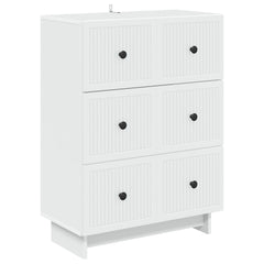 Drawer Cabinet White Engineered Wood, image 2