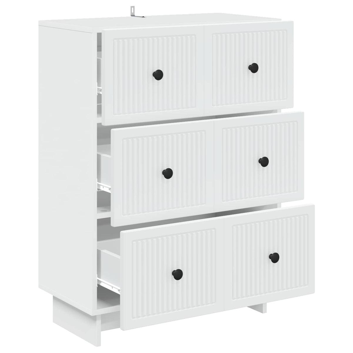 Drawer Cabinet White Engineered Wood, image 5