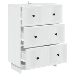 Drawer Cabinet White Engineered Wood, image 5