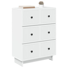 Drawer Cabinet White Engineered Wood, image 3