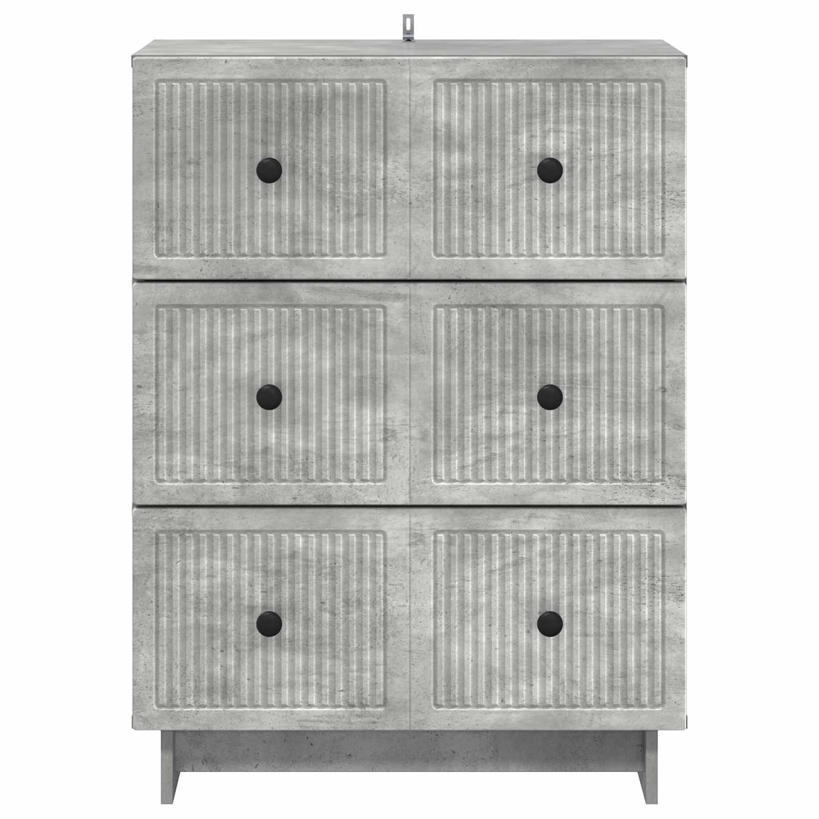 vidaXL Drawer Cabinet 66 x 34.5 x 90 cm Engineered Wood Concrete Grey 6