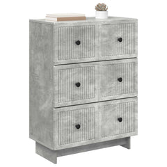 vidaXL Drawer Cabinet 66 x 34.5 x 90 cm Engineered Wood Concrete Grey 3