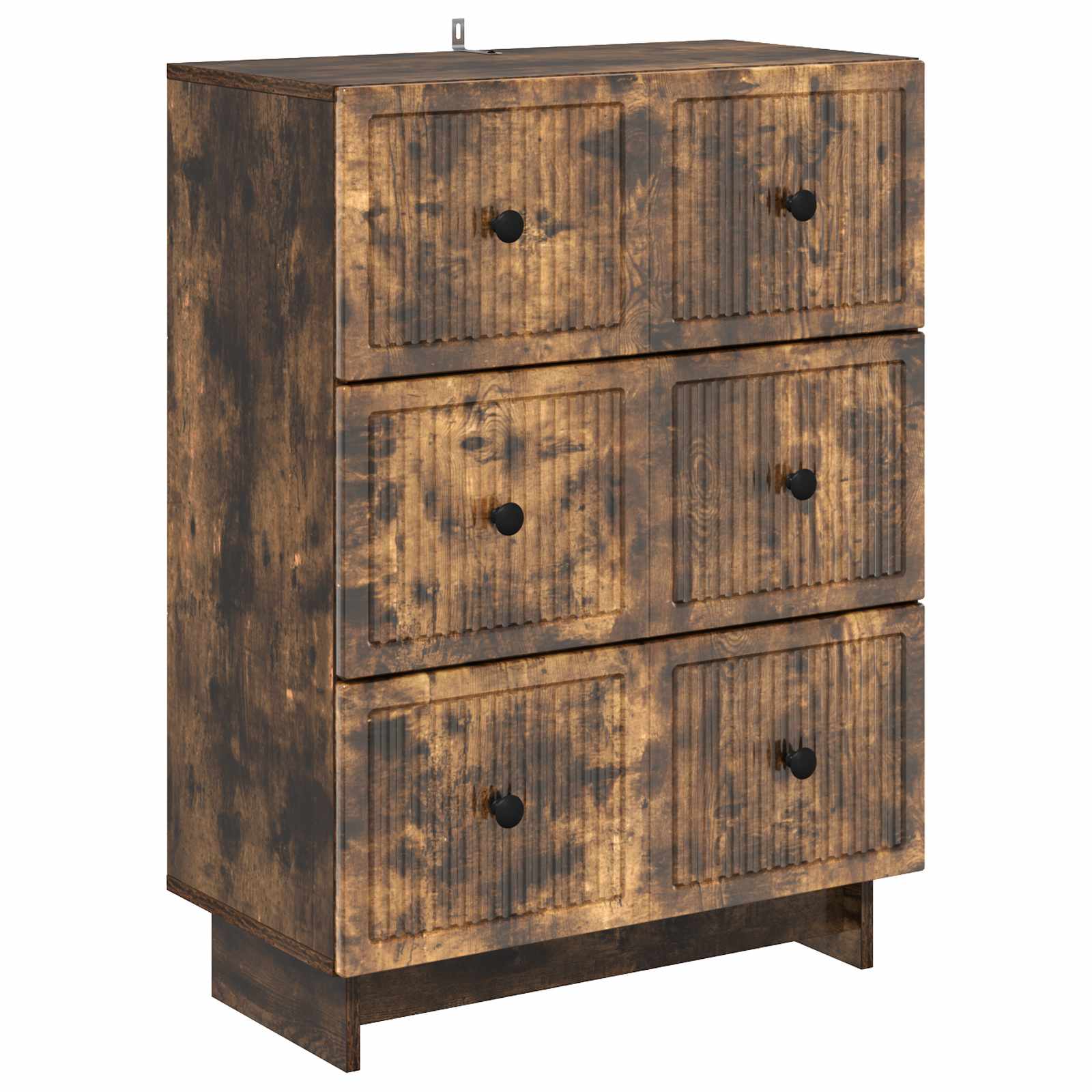 vidaXL Drawer Cabinet 66 x 34.5 x 90 cm Engineered Wood Smoked Oak 2