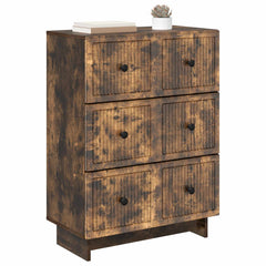 vidaXL Drawer Cabinet 66 x 34.5 x 90 cm Engineered Wood Smoked Oak 3