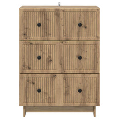 vidaXL Drawer Cabinet 66 x 34.5 x 90 cm Engineered Wood Artisan Oak 6