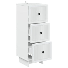 Drawer Cabinet White Engineered Wood, image 5