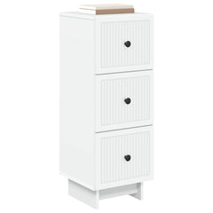Drawer Cabinet White Engineered Wood, image 3