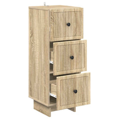 vidaXL Drawer Cabinet Sonoma Oak 33 x 34.5 x 90 cm Engineered Wood 5