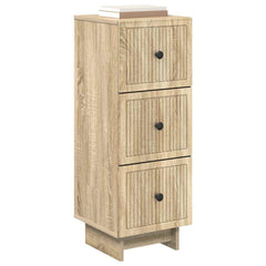 vidaXL Drawer Cabinet Sonoma Oak 33 x 34.5 x 90 cm Engineered Wood 3