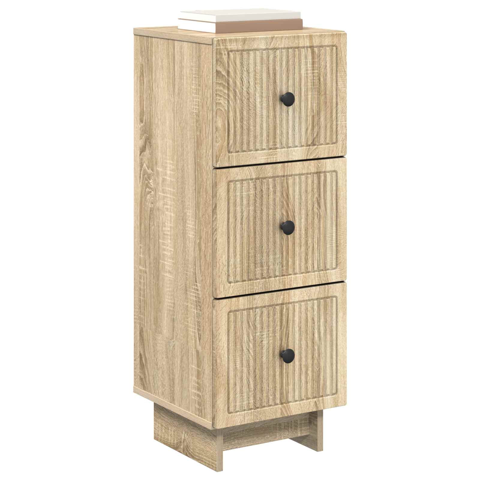 vidaXL Drawer Cabinet Sonoma Oak 33 x 34.5 x 90 cm Engineered Wood 3