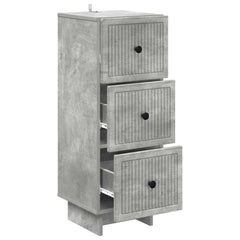 vidaXL Drawer Cabinet Concrete Grey 33 x 34.5 x 90 cm Engineered Wood 5
