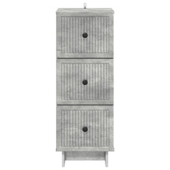 vidaXL Drawer Cabinet Concrete Grey 33 x 34.5 x 90 cm Engineered Wood 6