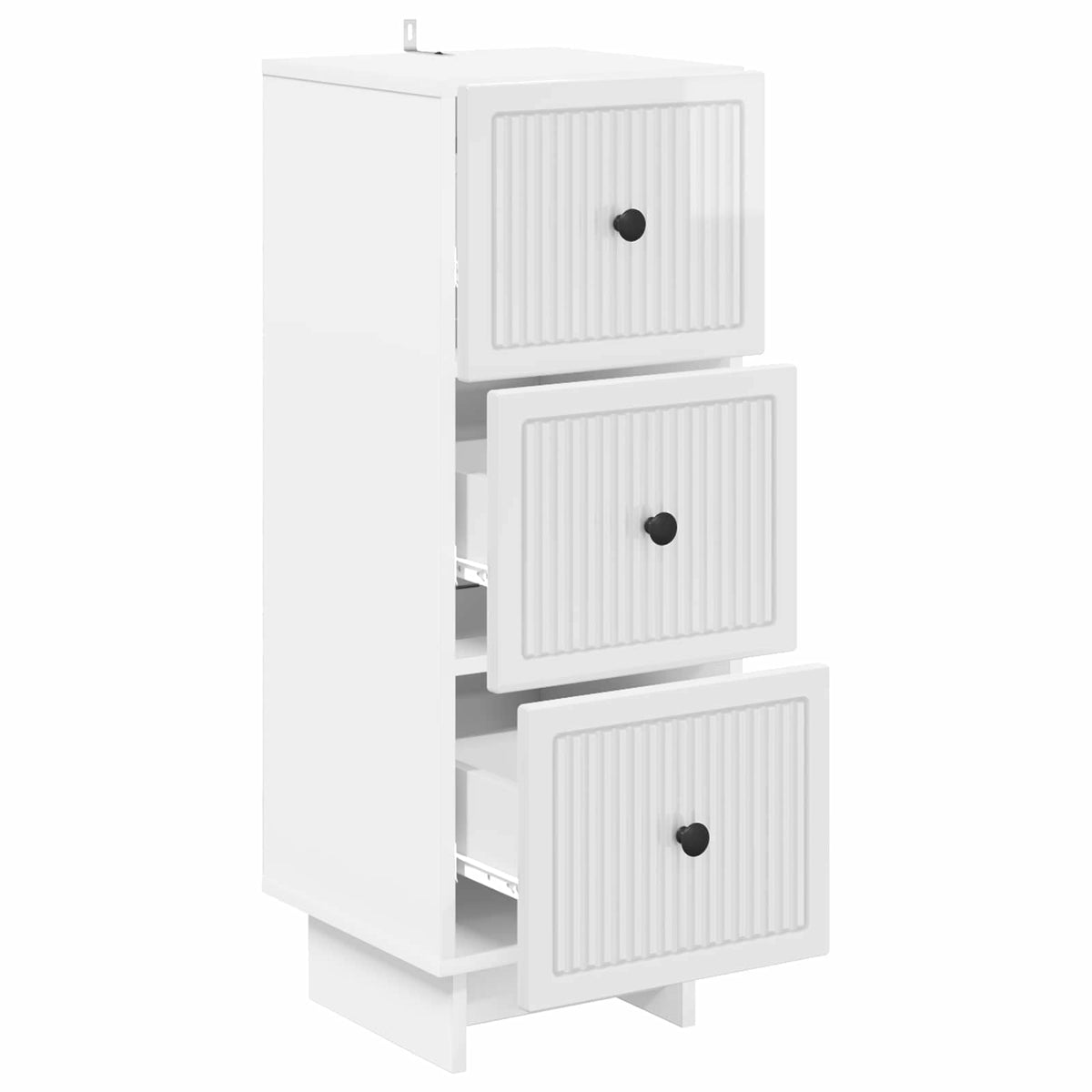 Drawer Cabinet High Gloss White, image 5