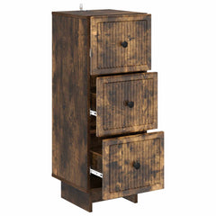 vidaXL Drawer Cabinet Smoked Oak 33 x 34.5 x 90 cm Engineered Wood 5