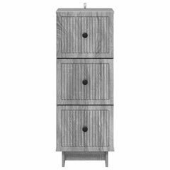 vidaXL Drawer Cabinet Grey Sonoma 33 x 34.5 x 90 cm Engineered Wood 6
