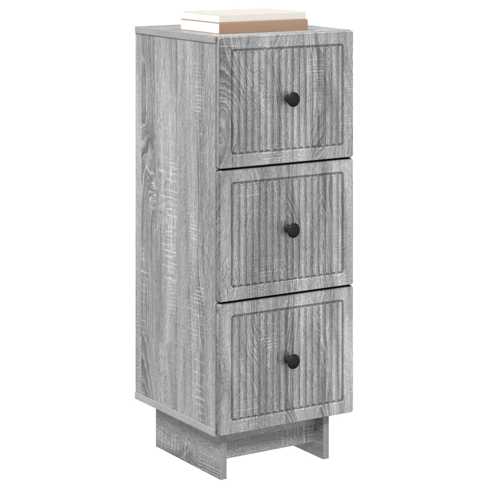 vidaXL Drawer Cabinet Grey Sonoma 33 x 34.5 x 90 cm Engineered Wood 3