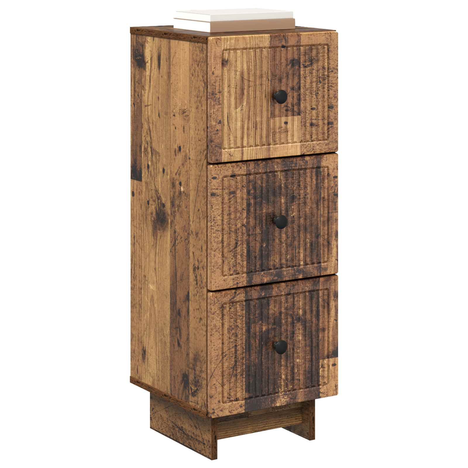 vidaXL Drawer Cabinet Old Wood 33 x 34.5 x 90 cm Engineered Wood 3