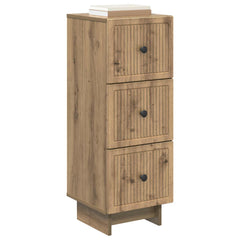 vidaXL Drawer Cabinet 33 x 34.5 x 90 cm Engineered Wood Artisan Oak 3