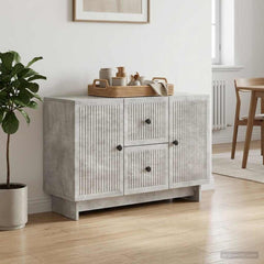 Sideboard 89 x 34.5 x 60 cm Engineered Wood Concrete grey