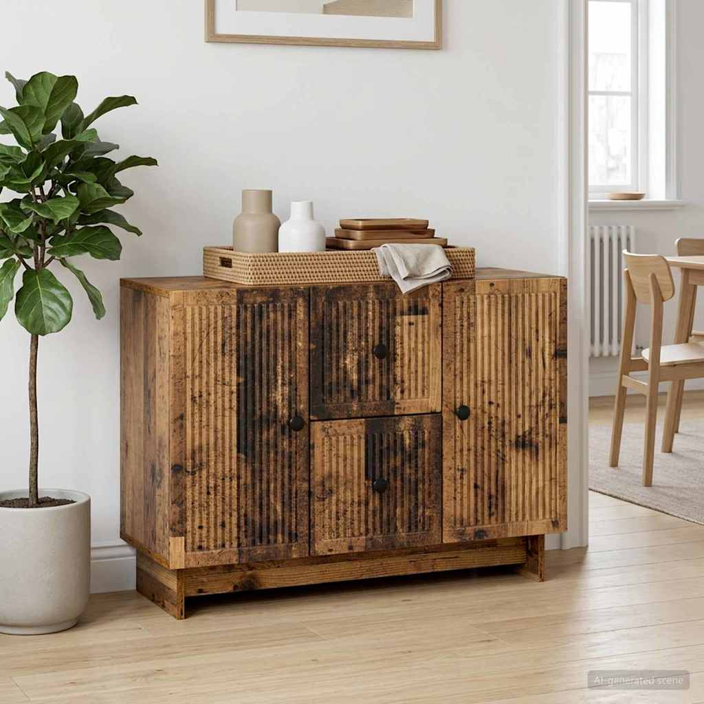 Sideboard 89 x 34.5 x 60 cm Engineered Wood Old wood