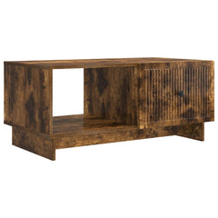 vidaXL Coffee Table Smoked Oak 90 x 50 x 40 cm Engineered Wood 2