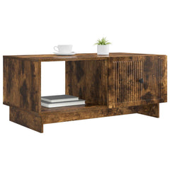 vidaXL Coffee Table Smoked Oak 90 x 50 x 40 cm Engineered Wood 3