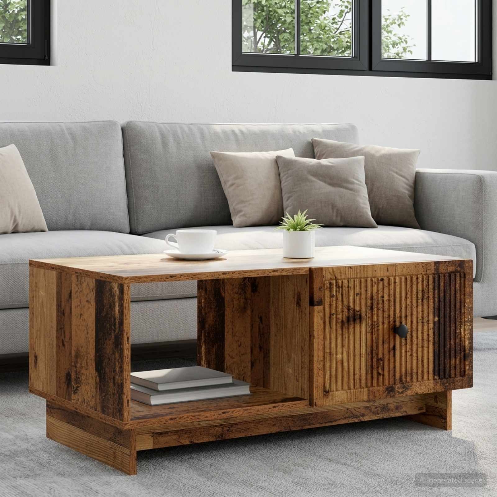 vidaXL Coffee Table Old Wood 90 x 50 x 40 cm Engineered Wood 1