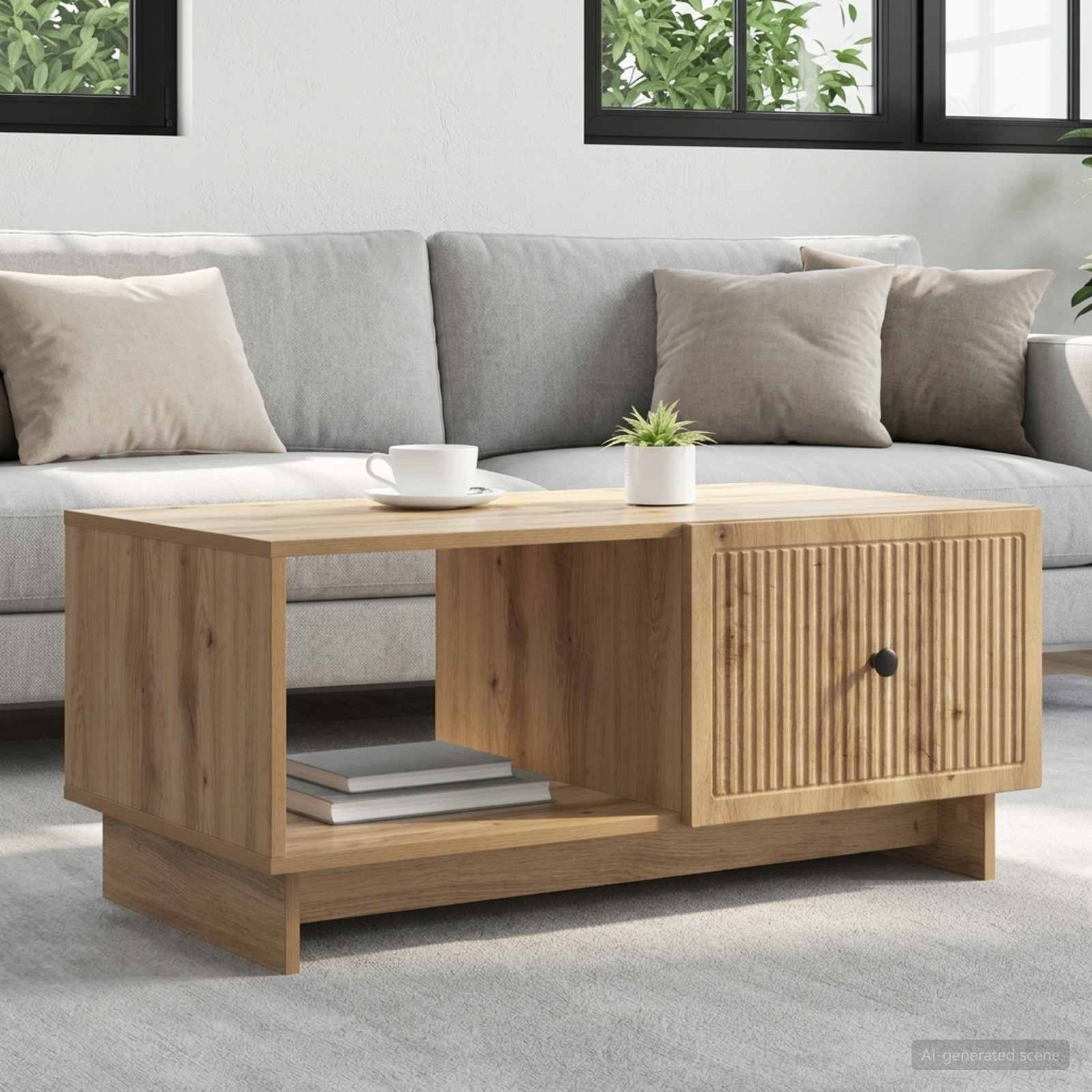 Coffee Table 90 x 50 x 40 cm Engineered Wood Artisan oak