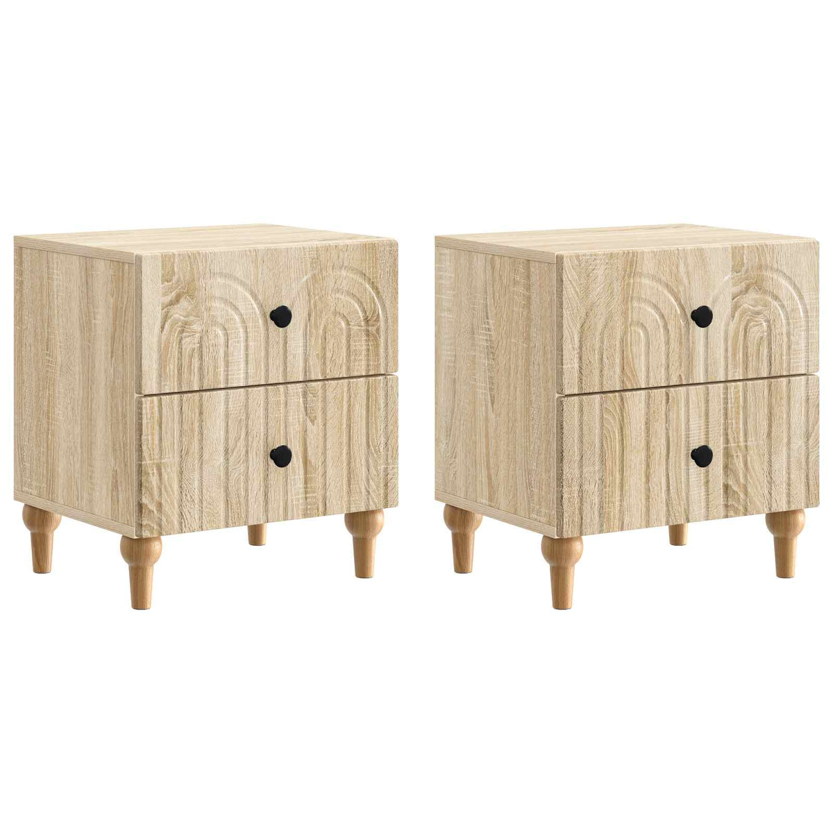 vidaXL Bedside Cabinet 2 pcs Sonoma Oak 43 x 34.5 x 48 cm 2