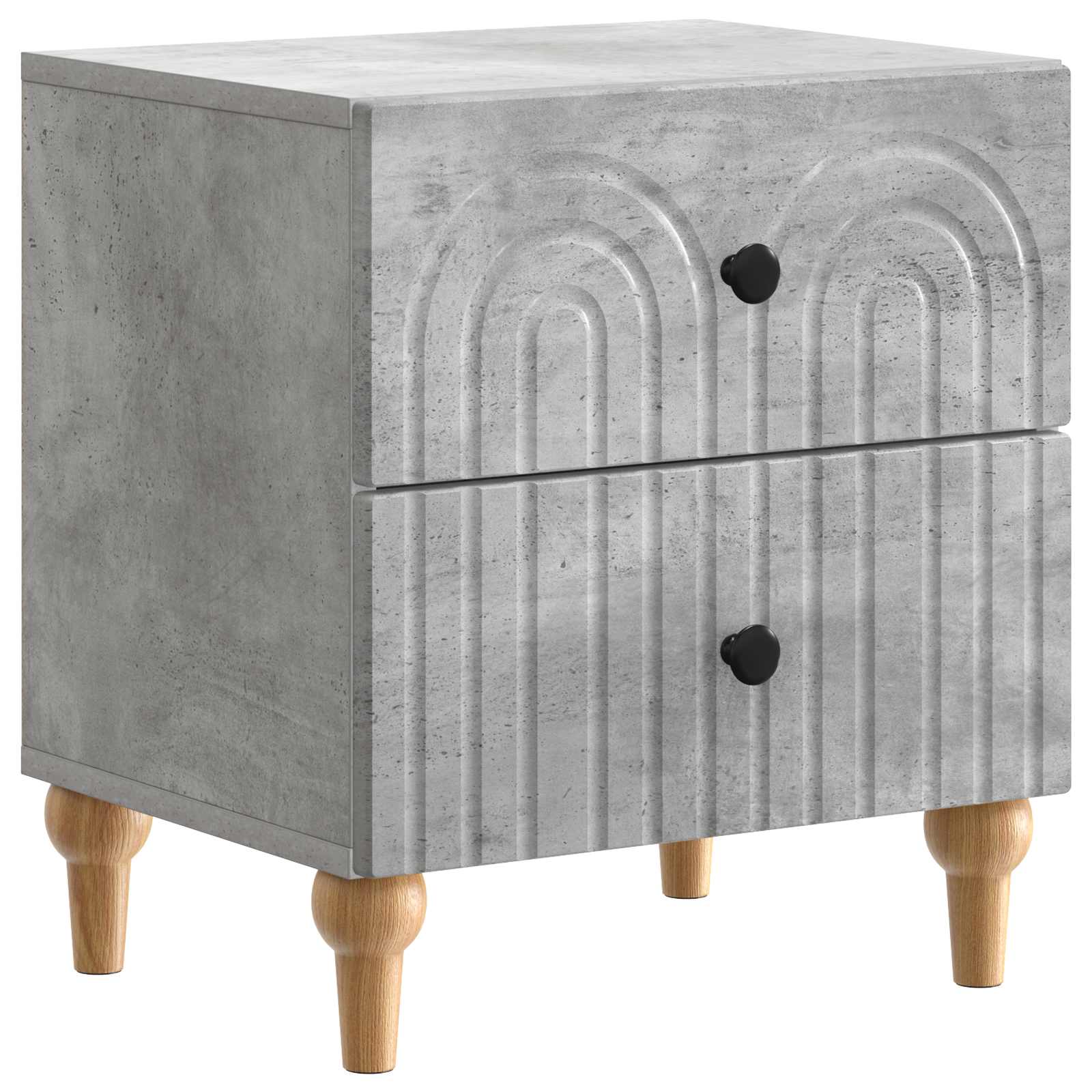 vidaXL Bedside Cabinet Concrete Grey 43 x 34.5 x 48 cm Engineered Wood 2