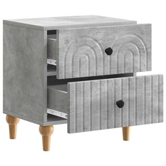 vidaXL Bedside Cabinet 2 pcs Concrete Grey 43 x 34.5 x 48 cm 6