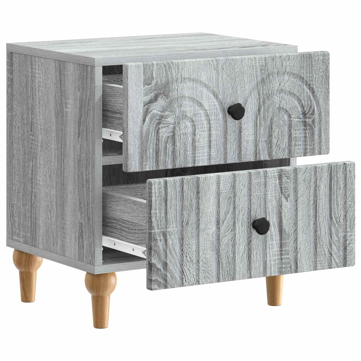 vidaXL Bedside Cabinet 2 pcs Grey Sonoma 43 x 34.5 x 48 cm 6