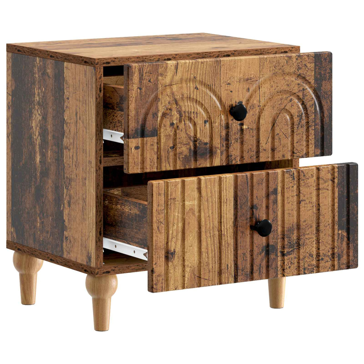 vidaXL Bedside Cabinet 2 pcs Old Wood 43 x 34.5 x 48 cm 6