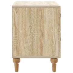 vidaXL Bedside Cabinet Sonoma Oak 62 x 34.5 x 48 cm Engineered Wood 6