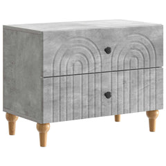 vidaXL Bedside Cabinet Concrete Grey 62 x 34.5 x 48 cm Engineered Wood 2