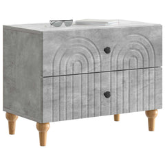 vidaXL Bedside Cabinet Concrete Grey 62 x 34.5 x 48 cm Engineered Wood 3