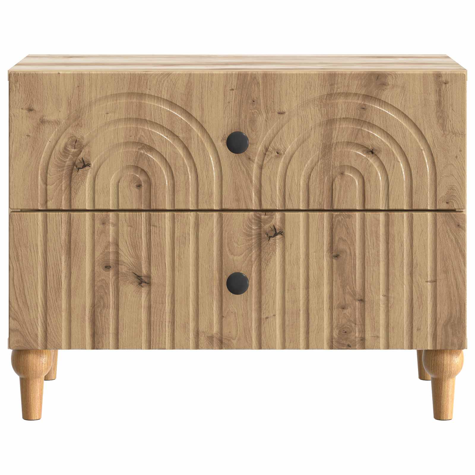 vidaXL Bedside Cabinet Artisan Oak 62 x 34.5 x 48 cm Engineered Wood 5