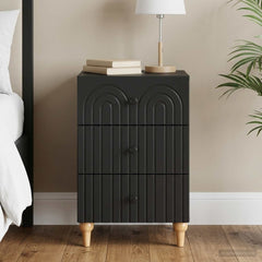 Bedside Cabinet 43x 41 x 66.5 cm Engineered Wood Black