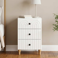 Bedside Cabinet 43x 41 x 66.5 cm Engineered Wood High gloss white