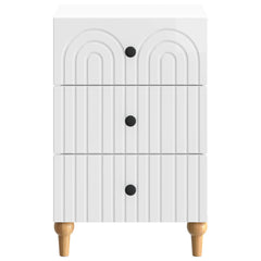 vidaXL Bedside Cabinet with Drawer High Gloss White 43x 41 x 66.5 cm 5